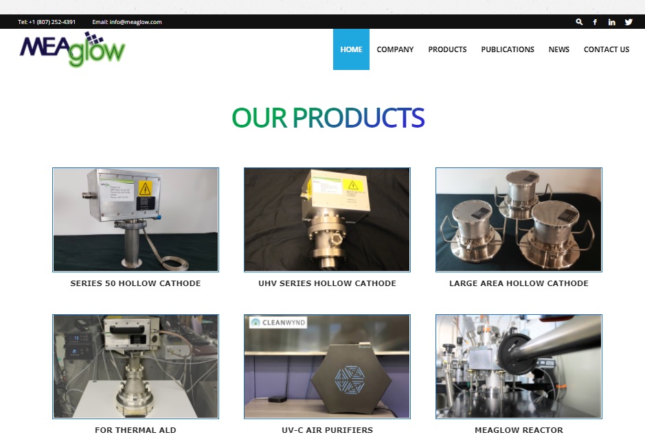 Meaglow Meaglow Ltd’s New Website is On-Line | Meaglow Hollow Cathode Plasma ...